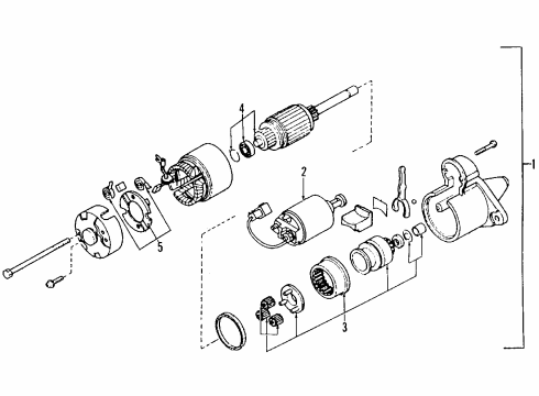 1998 Infiniti Q45 Starter Switch Assy-Magnetic Diagram for 23343-6P010