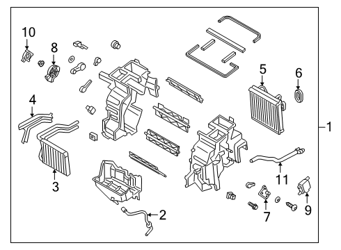 2020 Hyundai Venue A/C & Heater Control Units Heater Control Assembly Diagram for 97250-K2090-MMS