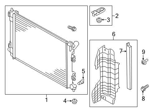 2016 Kia Forte Radiator & Components Guard-Air, RH Diagram for 29134A7000