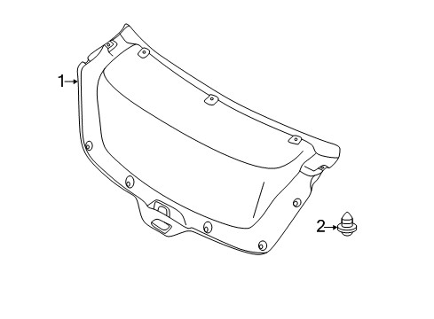 2014 Hyundai Elantra Coupe Interior Trim - Trunk Lid Trim Trunk Lid Diagram for 81752-3X010-RY