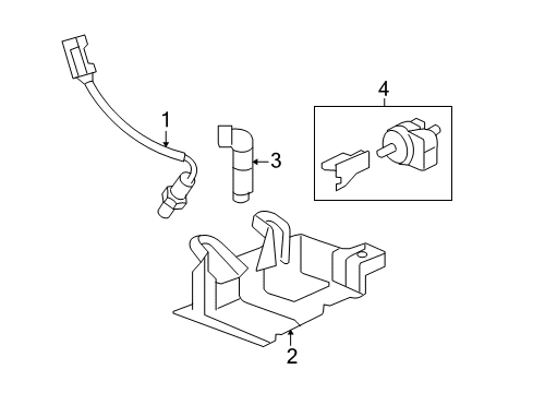 2009 Pontiac Torrent Powertrain Control Vapor Canister Diagram for 15795513