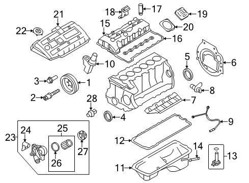 2011 BMW 328i xDrive Powertrain Control Dme Engine Control Module Diagram for 12148613002