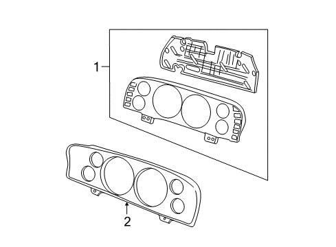 2004 Jeep Grand Cherokee Cluster & Switches Cluster Diagram for 56042919AJ