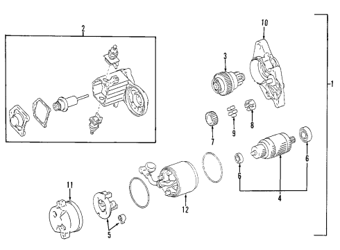 1996 Lexus LX450 Starter Solenoid Diagram for 28150-66060