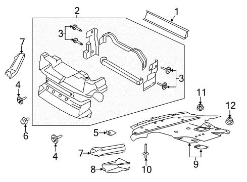 2021 Ford Mustang Splash Shields Air Deflector Rivet Diagram for -W717743-S300