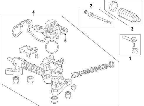 2012 Honda CR-V Steering Column & Wheel, Steering Gear & Linkage EPS Unit (Rewritable) Diagram for 39980-T0A-A01