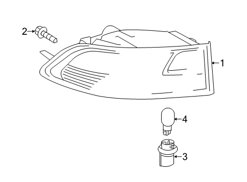 2014 Lexus GX460 Bulbs Lens & Body, Back-Up Diagram for 81671-60160