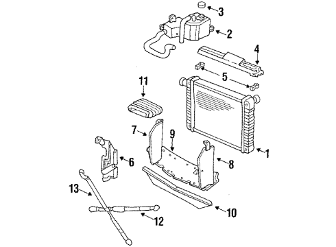 1985 Buick Somerset Regal Radiator & Components Radiator Asm Diagram for 3059904