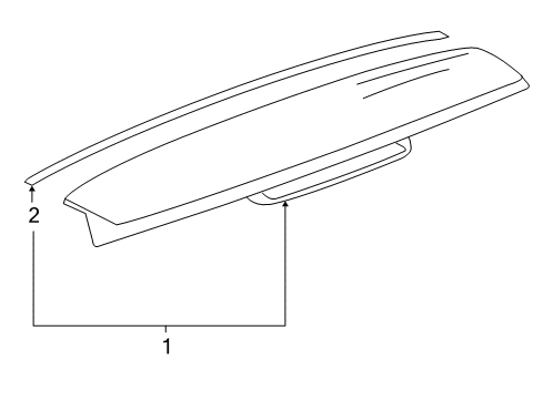 2008 Cadillac Escalade Rear Spoiler Spoiler Diagram for 25970660