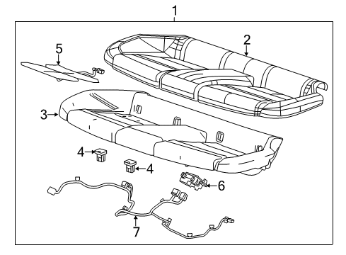 2015 Cadillac CTS Heated Seats Harness Diagram for 23194123