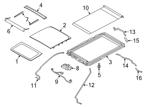 2017 Lincoln MKC Sunroof Drain Tube Diagram for EJ7Z-78502C52-D