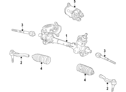 2017 Chevrolet Malibu Steering Column & Wheel, Steering Gear & Linkage Steering Gear Diagram for 84187572