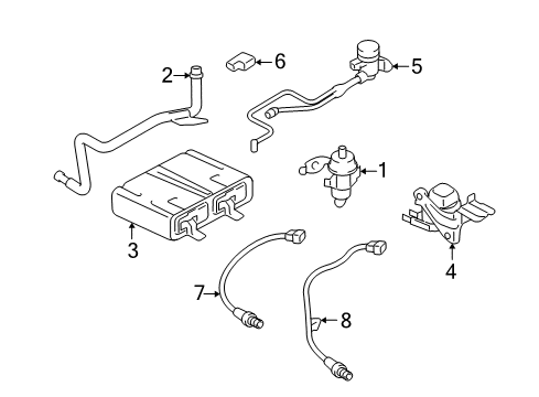 2004 Ford Escape EGR System EGR Tube Diagram for 3L8Z-9D477-BA