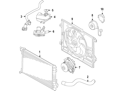 2017 Fiat 124 Spider Cooling System, Radiator, Water Pump, Cooling Fan Water Pump Diagram for 68385387AA