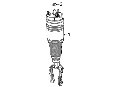 2022 Jeep Wagoneer Shocks & Components - Rear SHOCK-AIR SUSPENSION Diagram for 68409727AD