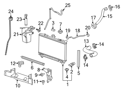 2015 Chevrolet Camaro Automatic Temperature Controls Upper Hose Clamp Diagram for 15024903