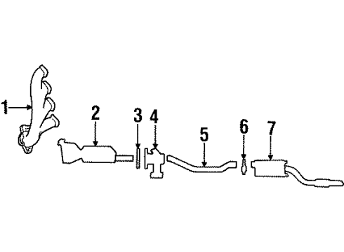 2001 Mercury Grand Marquis Exhaust Components Manifold Diagram for F5AZ-9430-A