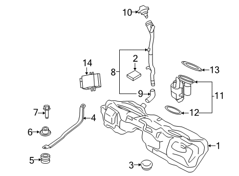 2017 BMW 330i GT xDrive Fuel System Components Filler Pipe, Metal Diagram for 16117483170