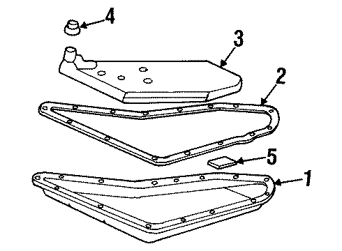 1994 Pontiac Grand Am Automatic Transmission Pan-Automatic Transmission Oil Diagram for 8643574