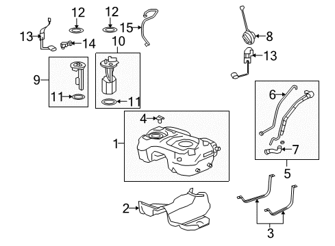 2010 Saturn Vue Senders Vent Hose Diagram for 25775102