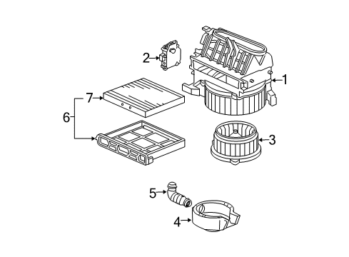 2006 Acura TL Blower Motor & Fan Blower Sub-Assy. Diagram for 79305-SDN-A01