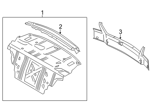 2013 BMW 750Li xDrive Rear Body Partition Trunk Diagram for 41347204092