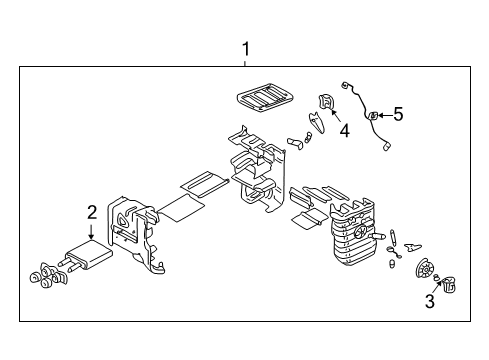 2002 Kia Sedona Heater Core & Control Valve Core Assembly-Heater Diagram for 1K52Y61H01