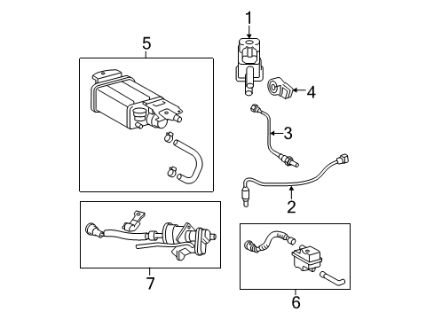 2010 Toyota Camry Emission Components Outlet Assembly Diagram for 77730-33090