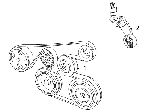 2003 Pontiac Vibe Belts & Pulleys Tensioner Asm, Drive Belt Diagram for 19205343