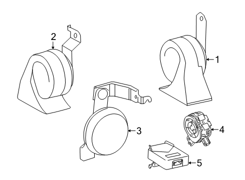 2018 Lexus RX450hL Anti-Theft Components Siren Assy, Theft Warning Diagram for 89040-48070