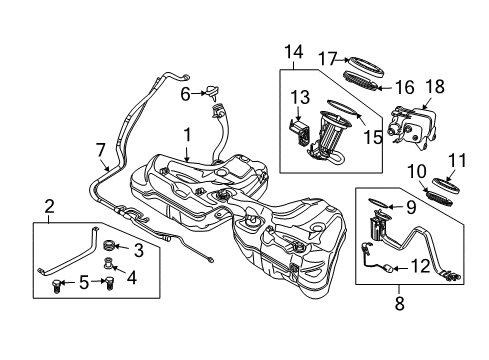 2009 BMW 528i xDrive Fuel Supply Fuel Tank Ventilation Valve With Pipe Diagram for 13907618643