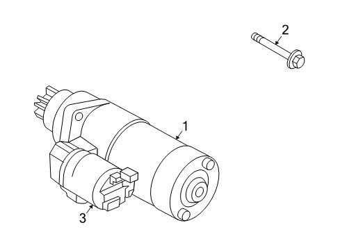 2007 Infiniti FX35 Starter Bolt Diagram for 11916-AL51A
