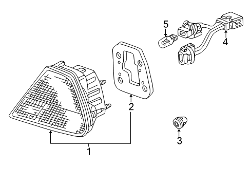 1998 Honda Accord Tail Lamps Lamp Unit, R. Tail Diagram for 33501-S82-A01