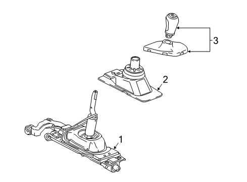 2021 Chevrolet Camaro Gear Shift Control Gear Shift Assembly Diagram for 24285029