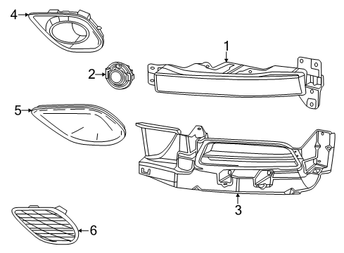 2015 Dodge Charger Fog Lamps Front Fog Lamp Diagram for 68214428AB