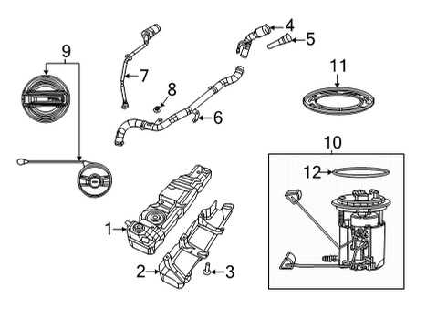 2021 Jeep Wrangler Fuel Supply SKIDPLATE-Fuel Tank Diagram for 68302026AD