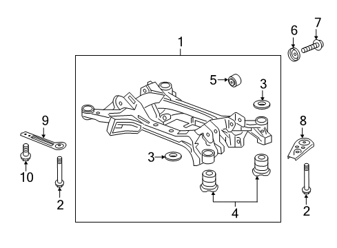 2017 Acura RLX Suspension Mounting - Rear Bolt-Washer (8X16) Diagram for 90101-SWA-A00