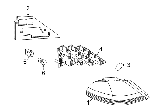 2006 BMW 760i Tail Lamps Bulb Socket Diagram for 63217162084