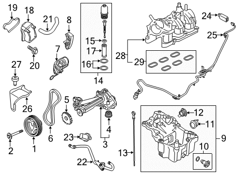 2015 Ford F-150 Intake Manifold Oil Pressure Sending Unit Diagram for CM5Z-9D290-B