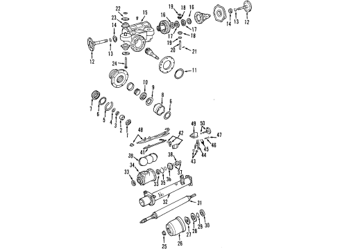 1992 Dodge Grand Caravan Rear Axle, Differential, Propeller Shaft Axle Shaft Assembly Diagram for 4641054AB