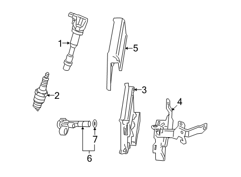 2008 Honda Civic Ignition System Spark Plug (Ilfr6J-11K) (Ngk) Diagram for 12290-RMX-013