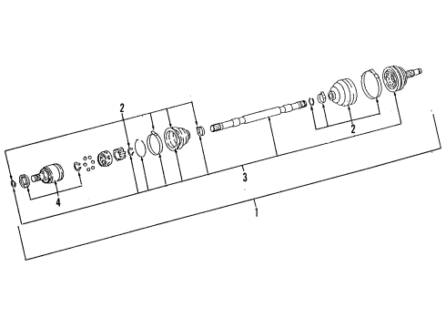 1986 Nissan Sentra Front Axle Shafts & Joints, Drive Axles Repair-Seal Inner Diagram for 39741-D0125