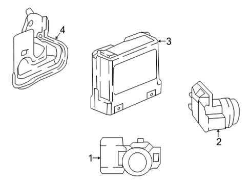 2022 Honda CR-V Electrical Components SENSOR UNIT, PARKING Diagram for 39670-TLA-A01