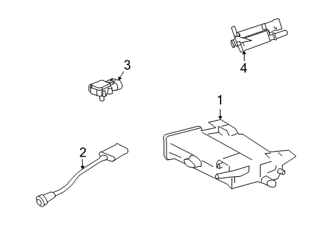 2005 Cadillac SRX Emission Components Vapor Canister Diagram for 15214438