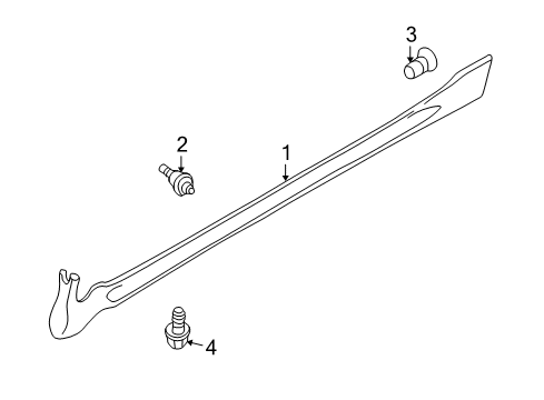 Diagram for 2004 Infiniti I35 Exterior Trim - Pillars, Rocker & Floor 