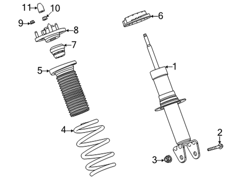 2022 Chevrolet Corvette Shocks & Components - Front Lower Insulator Diagram for 84645621