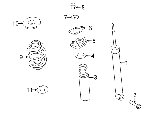 2013 BMW Z4 Shocks & Components - Rear Flat Gasket Diagram for 33506789051