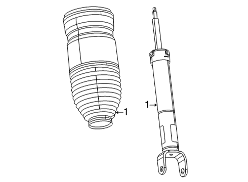 2022 Jeep Wagoneer Struts & Components - Front SHOCK-AIR SUSPENSION Diagram for 68409692AD