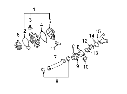 2007 Chevrolet HHR Powertrain Control Front Oxygen Sensor Diagram for 12602047