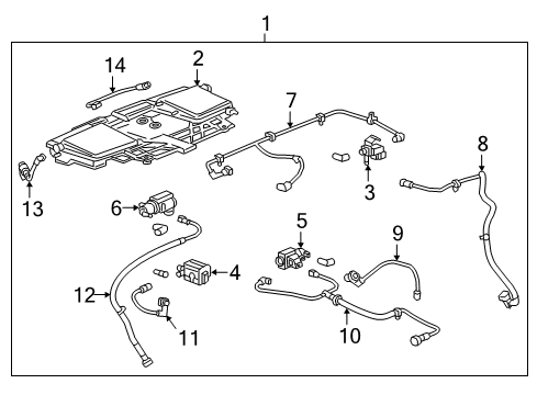 2017 Cadillac ATS Turbocharger Vacuum Tank Diagram for 12661008